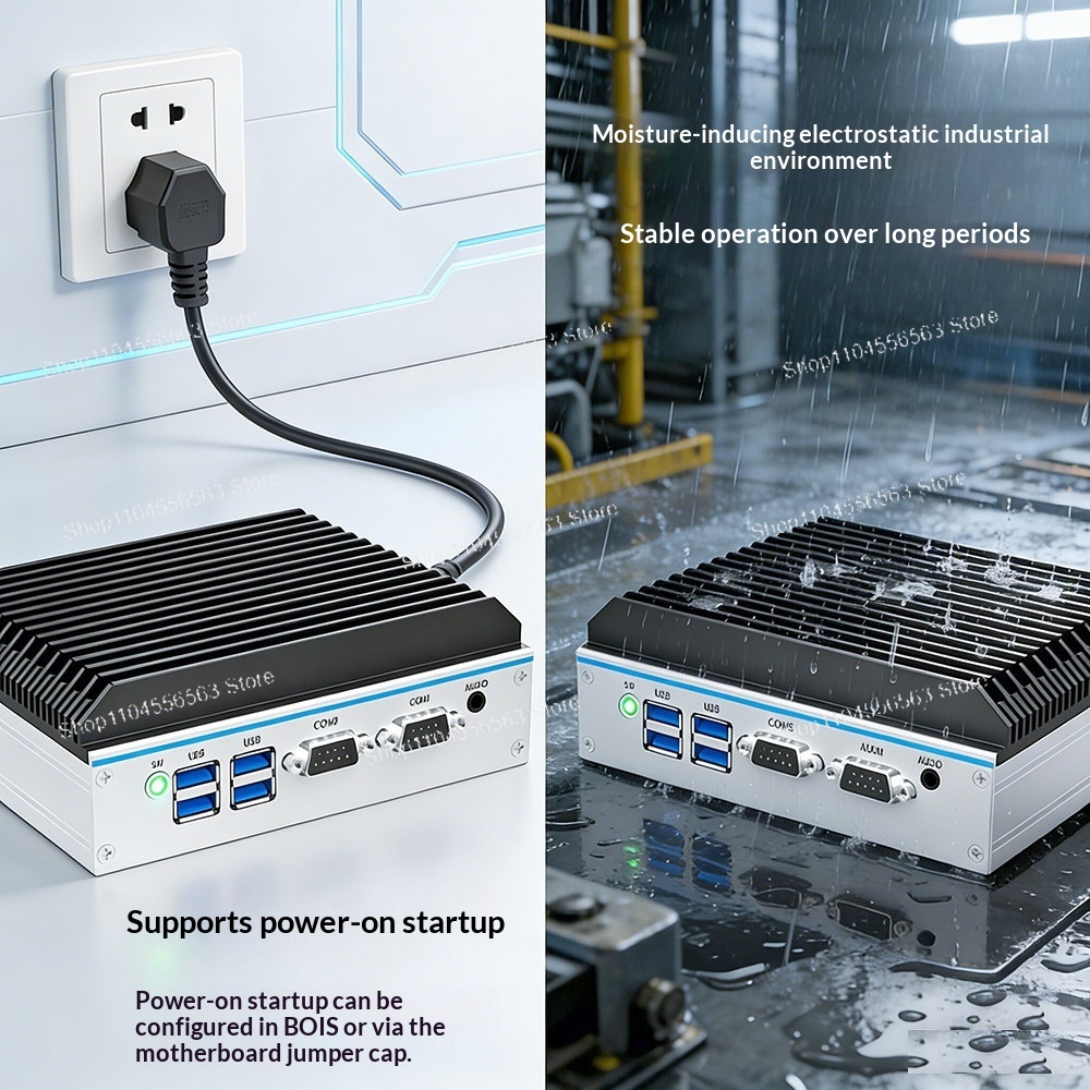كمبيوتر صناعي صغير N100 رباعي  - مراجعة Fanless Industrial Pc Rs485 Core I7 وسعره