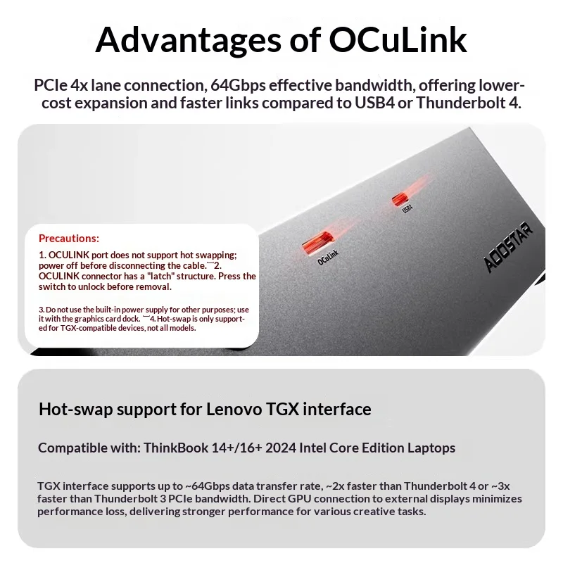 AOOSTAR AG01 AG02، قاعدة توصيل - مراجعة Oculink Egpu Mini Pc وسعره